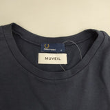 FRED PERRY/MUVEIL HEM PLEATS TEE ヘムプリーツティー F5289 半袖Ｔシャツ カットソー ネイビー レディース フレッドペリー/ミュベール【中古】6-0605S∞