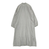 Conges payes/ADIEU TRISTESSE フリルカラー タック リネンドレス ワンピース グレー レディース コンジェ ペイエ/アデュートリステス【中古】6-0126M∞