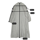 Conges payes/ADIEU TRISTESSE フリルカラー タック リネンドレス ワンピース グレー レディース コンジェ ペイエ/アデュートリステス【中古】6-0126M∞