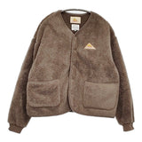 KELTY/SM2 Samansa Mos2 レトロフリースカーディガン ノーカラージャケット ブルゾン ブラウン レディース ケルティ/サマンサモスモス【中古】5-1206T♪