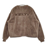 KELTY/SM2 Samansa Mos2 レトロフリースカーディガン ノーカラージャケット ブルゾン ブラウン レディース ケルティ/サマンサモスモス【中古】5-1206T♪