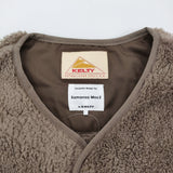 KELTY/SM2 Samansa Mos2 レトロフリースカーディガン ノーカラージャケット ブルゾン ブラウン レディース ケルティ/サマンサモスモス【中古】5-1206T♪