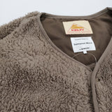 KELTY/SM2 Samansa Mos2 レトロフリースカーディガン ノーカラージャケット ブルゾン ブラウン レディース ケルティ/サマンサモスモス【中古】5-1206T♪