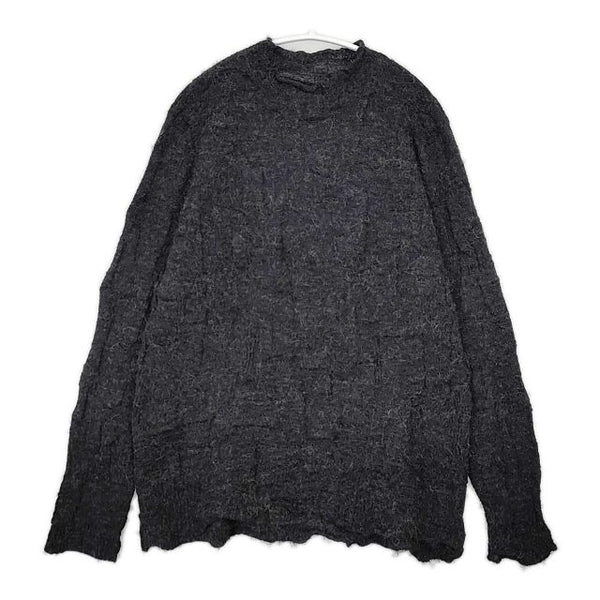 JURGEN LEHL J0114KB511 リンクス編み アルパカ シルク ハイネック M セーター ニット チャコールグレー レディース ヨーガンレール【中古】5-1126T∞