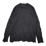 JURGEN LEHL J0114KB511 リンクス編み アルパカ シルク ハイネック M セーター ニット チャコールグレー レディース ヨーガンレール【中古】5-1126T∞