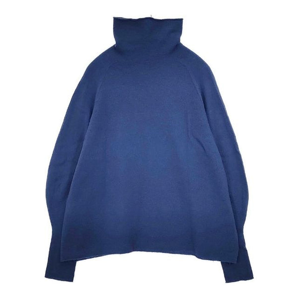 babaghuri J0534KB601 ウール ハイネック 日本製 M セーター ニット ブルー レディース ババグーリ【中古】5-1126T∞
