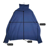 babaghuri J0534KB601 ウール ハイネック 日本製 M セーター ニット ブルー レディース ババグーリ【中古】5-1126T∞