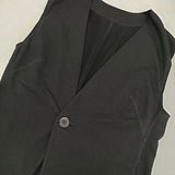 babaghuri J0552UV531 コットンジレ 日本製 L ベスト ブラック レディース ババグーリ【中古】6-0202M∞