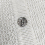 BURBERRY LONDON FBA91-232-02 コットンニット ベルト付き カーディガン ホワイト レディース バーバリーロンドン【中古】6-0330M∞