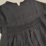 Lisette LO-18E036 リネン スモッキング刺繍 シャツワンピ ワンピース ネイビー レディース リゼッタ【中古】6-0322M∞