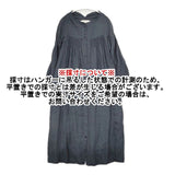 Lisette LO-18E036 リネン スモッキング刺繍 シャツワンピ ワンピース ネイビー レディース リゼッタ【中古】6-0322M∞
