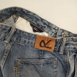 45R/45rpm おこめデニムシャルロット 加工 定価33000円 ジーンズ デニムパンツ ブルー レディース フォーティーファイブアールピーエム【中古】6-0115G∞