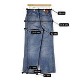 45R/45rpm おこめデニムシャルロット 加工 定価33000円 ジーンズ デニムパンツ ブルー レディース フォーティーファイブアールピーエム【中古】6-0115G∞