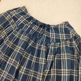 45R/45rpm 秋風カディのギャザーイージースカート チェック 定価49500円 スカート ブルー レディース フォーティーファイブアールピーエム【中古】6-0202M∞