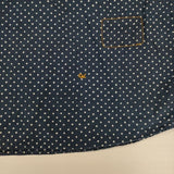 45R/45rpm 水玉タペットの908オーシャンスタンドシャツ（インディゴ） 定価52800円 長袖シャツ ネイビー レディース フォーティーファイブアールピーエム【中古】6-0117M∞