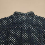 45R/45rpm 水玉タペットの908オーシャンスタンドシャツ（インディゴ） 定価52800円 長袖シャツ ネイビー レディース フォーティーファイブアールピーエム【中古】6-0117M∞