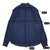 45R/45rpm 水玉タペットの908オーシャンスタンドシャツ（インディゴ） 定価52800円 長袖シャツ ネイビー レディース フォーティーファイブアールピーエム【中古】6-0117M∞