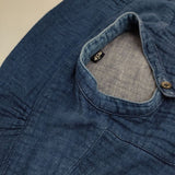 45R/45rpm 二重織の908グーグーシャツ（インディゴ） 定価41800円 長袖シャツ ブルー レディース フォーティーファイブアールピーエム【中古】6-0117M∞