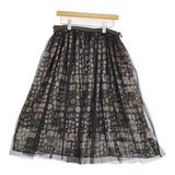 yukiemon 新品 蚤の市リバースカート サイズ3L 定価26400円 チュール ロングスカート 2025 ブラック レディース ユキエモン【中古】5-1026M♪