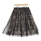 yukiemon 新品 蚤の市リバースカート サイズ3L 定価26400円 チュール ロングスカート 2025 ブラック レディース ユキエモン【中古】5-1026M♪