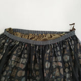 yukiemon 新品 蚤の市リバースカート サイズ3L 定価26400円 チュール ロングスカート 2025 ブラック レディース ユキエモン【中古】5-1026M♪