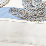 HERMES カレ90 CONFIDENTS DES COEURS 心の友 クマ テディベア ブルーベア スカーフ ミズイロ レディース エルメス【中古】5-1120G◎