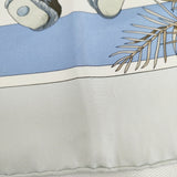 HERMES カレ90 CONFIDENTS DES COEURS 心の友 クマ テディベア ブルーベア スカーフ ミズイロ レディース エルメス【中古】5-1120G◎