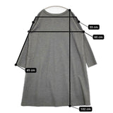 45R/45rpm ジャージフラノワンピース 定価45100円 ウール ワンピース グレー レディース フォーティーファイブアールピーエム【中古】5-1213T♪