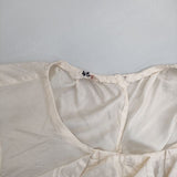 45R/45rpm シルクシャンブレーブラウス フリル ブラウス シャツ ベージュ レディース フォーティーファイブアールピーエム【中古】6-0126M∞