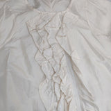 45R/45rpm シルクシャンブレーブラウス フリル ブラウス シャツ ベージュ レディース フォーティーファイブアールピーエム【中古】6-0126M∞