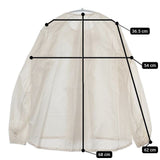 45R/45rpm シルクシャンブレーブラウス フリル ブラウス シャツ ベージュ レディース フォーティーファイブアールピーエム【中古】6-0126M∞