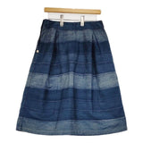 45R/45rpm パッチワーク デニム コットン インディゴ ロングスカート ブルー レディース フォーティーファイブアールピーエム【中古】6-0126M∞