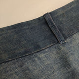 45R/45rpm パッチワーク デニム コットン インディゴ ロングスカート ブルー レディース フォーティーファイブアールピーエム【中古】6-0126M∞