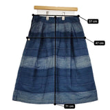 45R/45rpm パッチワーク デニム コットン インディゴ ロングスカート ブルー レディース フォーティーファイブアールピーエム【中古】6-0126M∞