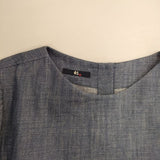 45R/45rpm モンプチデニムブラウス 定価22000円 コットン ブラウス シャツ ネイビー レディース フォーティーファイブアールピーエム【中古】6-0126M∞