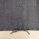 45R/45rpm モンプチデニムブラウス 定価22000円 コットン ブラウス シャツ ネイビー レディース フォーティーファイブアールピーエム【中古】6-0126M∞