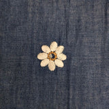 45R/45rpm モンプチ刺繍スカート 定価34000円 コットン ロングスカート ネイビー レディース フォーティーファイブアールピーエム【中古】6-0126M∞