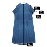 45R/45rpm 小麦デニムのドレス（加工）定価49500円 半袖 ワンピース ブルー レディース フォーティーファイブアールピーエム【中古】6-0422S∞