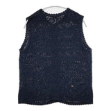 45R/45rpm レースdeニットのベスト（インディゴ）定価42900円 ベスト ネイビー レディース フォーティーファイブアールピーエム【中古】6-0117M∞