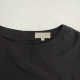 MARGARET HOWELL 578-6158002 シルクコットンバックボタンワンピース 定価63900円 ワンピース ブラック レディース マーガレットハウエル【中古】6-0501S△