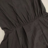 MARGARET HOWELL 578-6158002 シルクコットンバックボタンワンピース 定価63900円 ワンピース ブラック レディース マーガレットハウエル【中古】6-0501S△