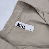 MHL. 595-258451 コットン オープンカラー プルオーバー ワンピース ベージュ レディース エムエイチエル【中古】6-0322M∞