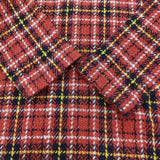 45R/45rpm キラキラタータンDRESS 定価73700円 ウールシルク チェック ワンピース レッド レディース フォーティーファイブアールピーエム【中古】5-1206T♪