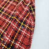 45R/45rpm キラキラタータンDRESS 定価73700円 ウールシルク チェック ワンピース レッド レディース フォーティーファイブアールピーエム【中古】5-1206T♪