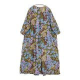 45R/45rpm ヒッコリーの風呂敷プリントドレス 定価47300円 ワンピース ブルー ブラウン レディース フォーティーファイブアールピーエム【中古】5-1026M♪