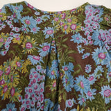 45R/45rpm ヒッコリーの風呂敷プリントドレス 定価47300円 ワンピース ブルー ブラウン レディース フォーティーファイブアールピーエム【中古】5-1026M♪