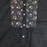 sosotto 花柄 ヨーク切替バンドカラー ブラウス シャツ ネイビー レディース ソソット【中古】6-0330M∞