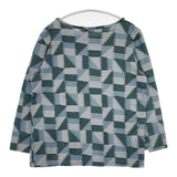 Sally Scott コットン 総柄 ブラウス カットソー ブルー グリーン グレー レディース サリースコット【中古】6-0126M∞