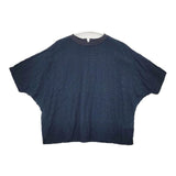 Conges payes B0133RFB037 シャーリングTブラウス 製品洗い ワイド ブラウス シャツ ネイビー レディース コンジェ ペイエ【中古】6-0605S∞