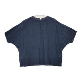 Conges payes B0133RFB037 シャーリングTブラウス 製品洗い ワイド ブラウス シャツ ネイビー レディース コンジェ ペイエ【中古】6-0605S∞